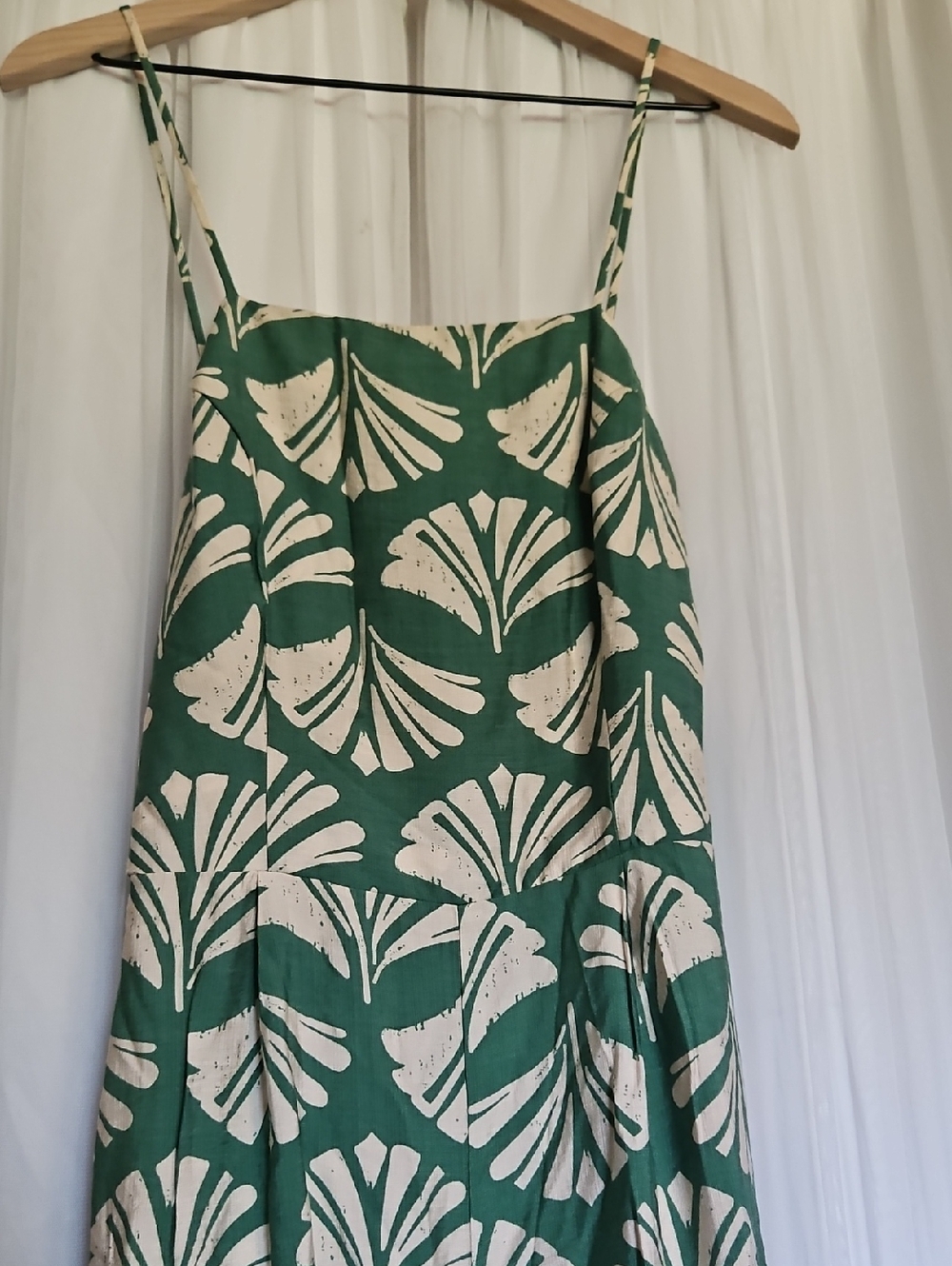 Green Pattern Jumper with Pockets